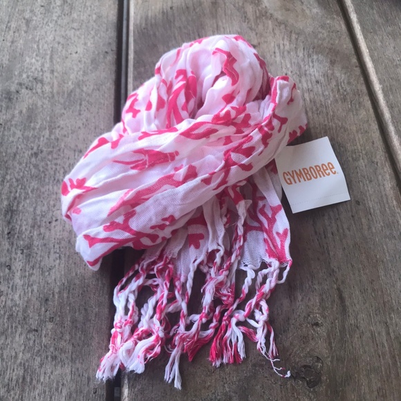 Gymboree Other - Gymboree Seashell Coral Scarf White Pink NEW NWT